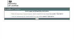 Desktop Screenshot of eligibilitycalculator.justice.gov.uk