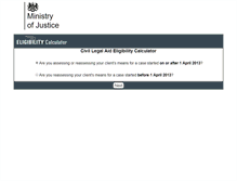 Tablet Screenshot of eligibilitycalculator.justice.gov.uk