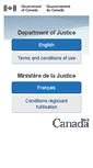 Mobile Screenshot of canada2.justice.gc.ca
