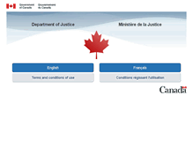 Tablet Screenshot of canada2.justice.gc.ca