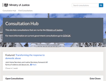 Tablet Screenshot of consult.justice.gov.uk