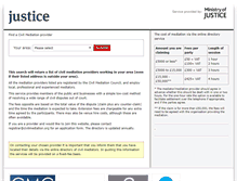 Tablet Screenshot of civilmediation.justice.gov.uk