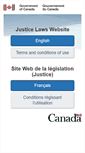 Mobile Screenshot of laws.justice.gc.ca
