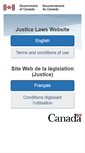 Mobile Screenshot of lois.justice.gc.ca