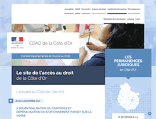 Tablet Screenshot of cdad-cotedor.justice.fr