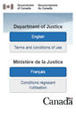 Mobile Screenshot of canada.justice.gc.ca