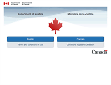 Tablet Screenshot of canada.justice.gc.ca