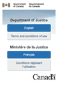 Mobile Screenshot of justice.gc.ca