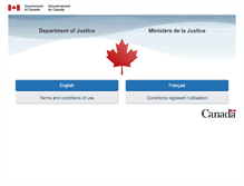 Tablet Screenshot of justice.gc.ca