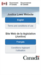 Mobile Screenshot of lois-laws.justice.gc.ca