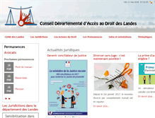Tablet Screenshot of cdad-landes.justice.fr