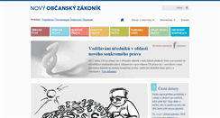 Desktop Screenshot of obcanskyzakonik.justice.cz