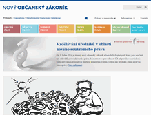 Tablet Screenshot of obcanskyzakonik.justice.cz