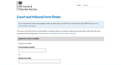 Desktop Screenshot of hmctsformfinder.justice.gov.uk